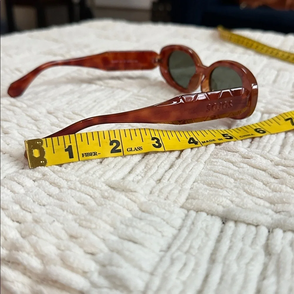 Sojos retro oval shaped sunglasses in tortoise shell shade